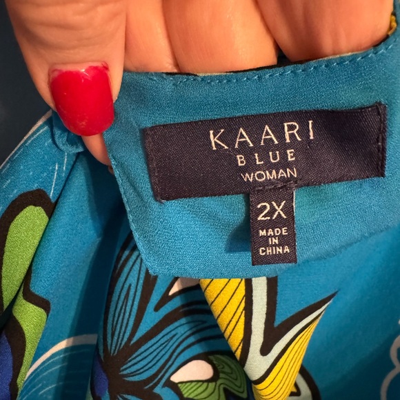 SPRING/SUMMER  Floral Print Sleeveless Blouse   PLUS: 2X        #6 - Picture 8 of 8